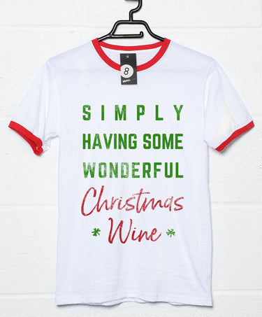 Simply Having Some Wonderful Christmas Wine Mens T-Shirt 8Ball